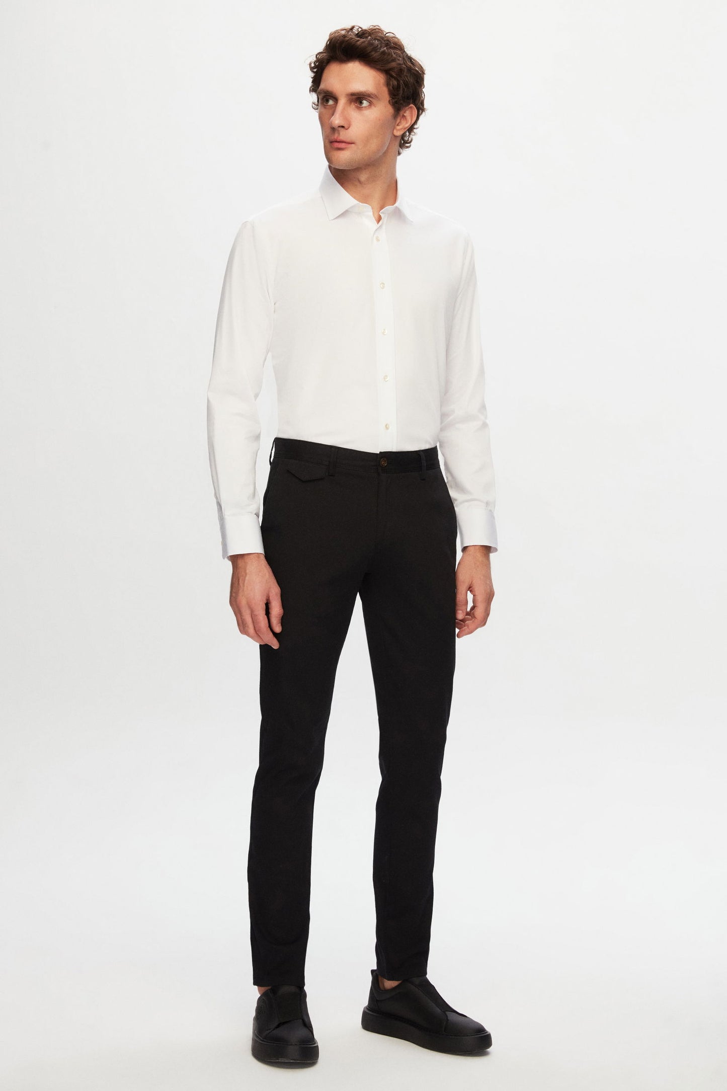 Ds Damat Regular Fit Beyaz Düz Gömlek