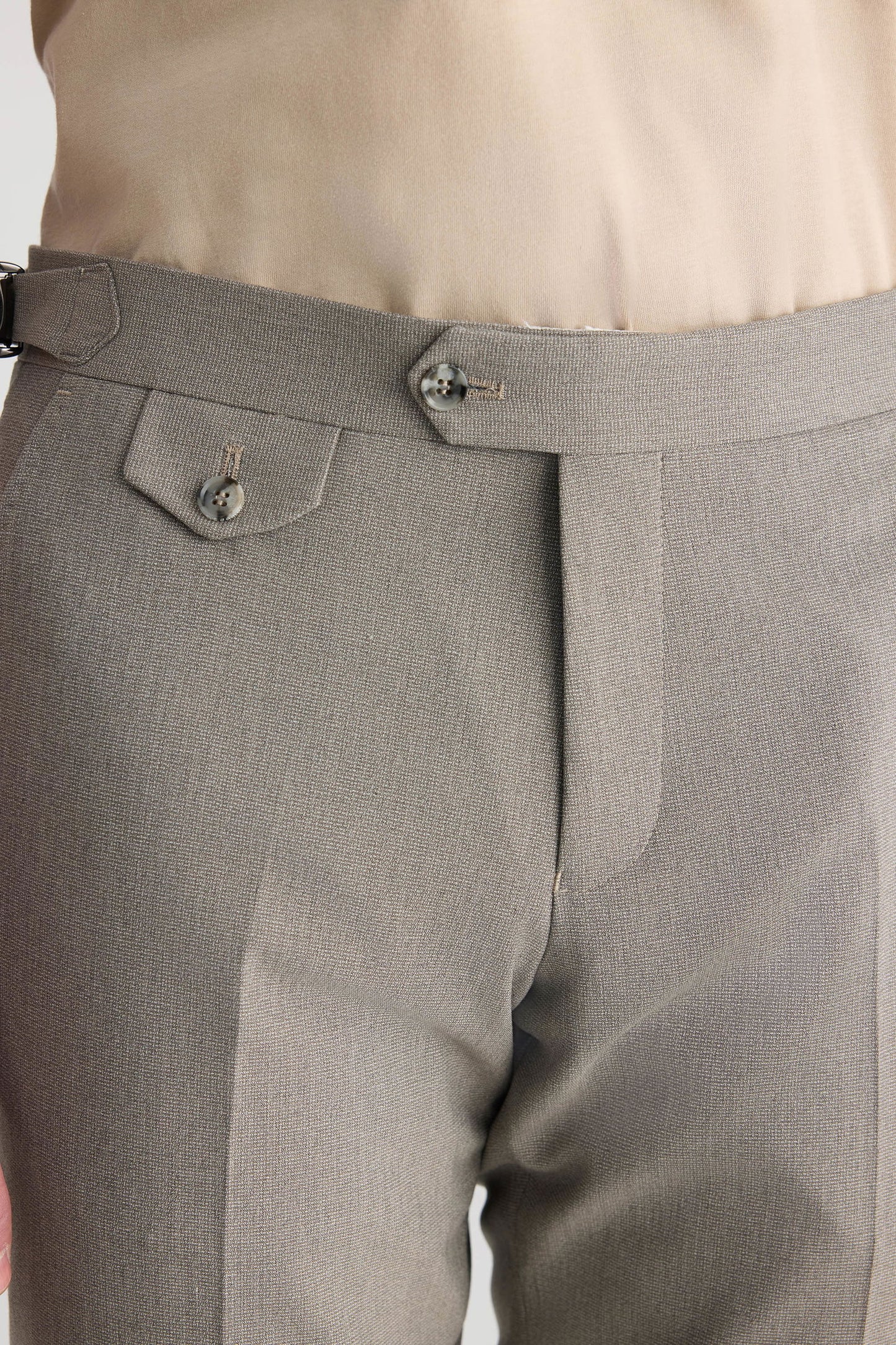 Ds Damat Slim Fit Vizon Armürlü Kumaş Pantolon