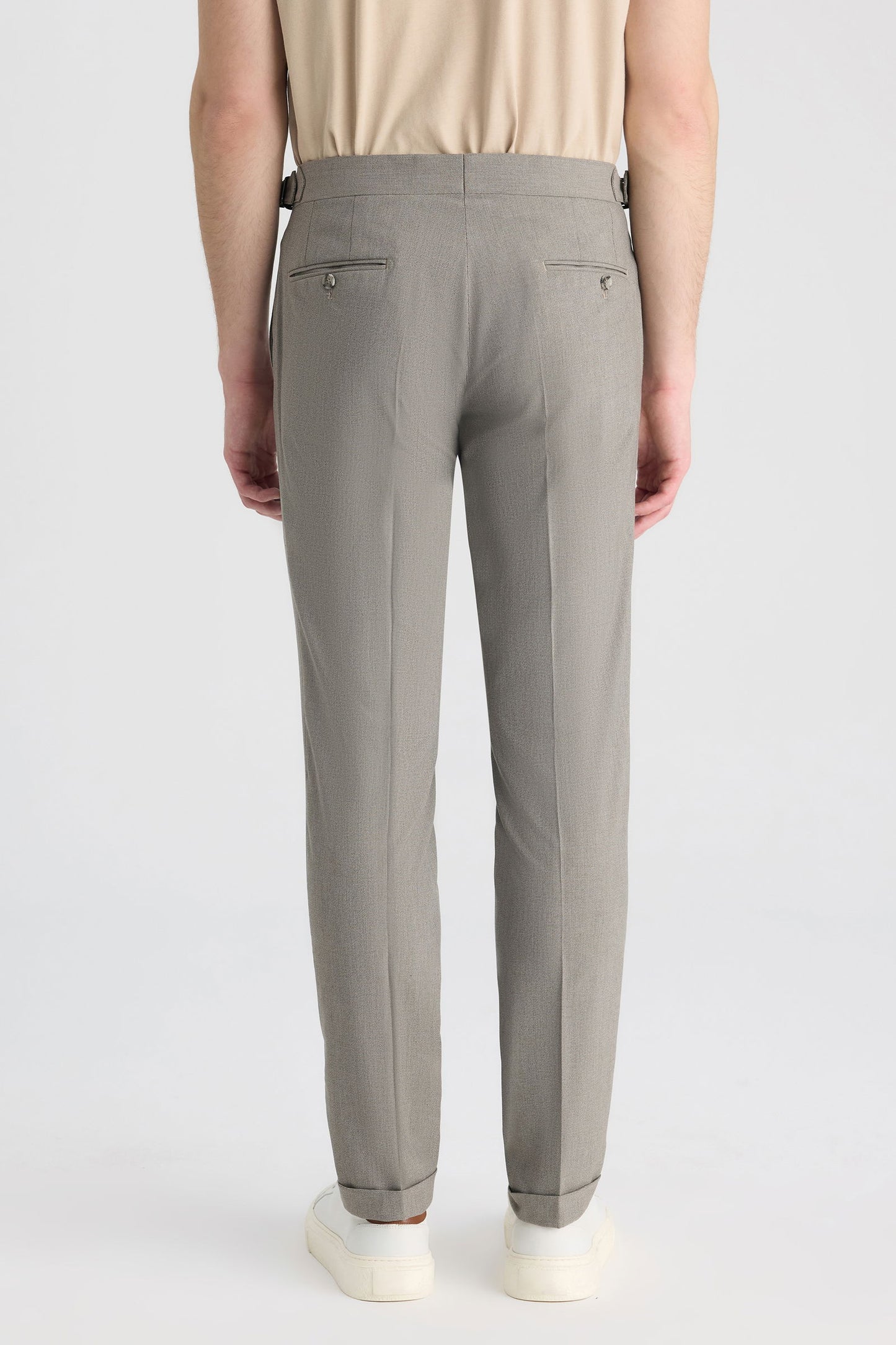 Ds Damat Slim Fit Vizon Armürlü Kumaş Pantolon