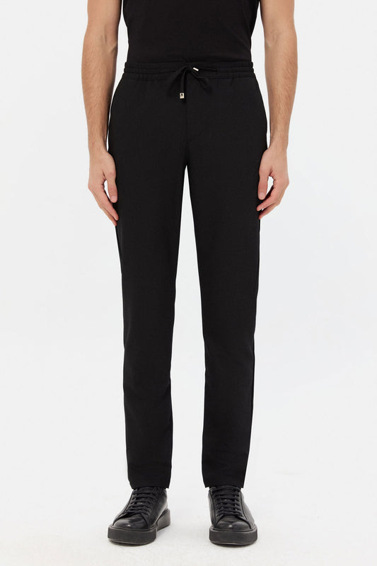 Ds Damat Relaxed Fit (pilesiz) Siyah Armürlü Jogger Pantolon