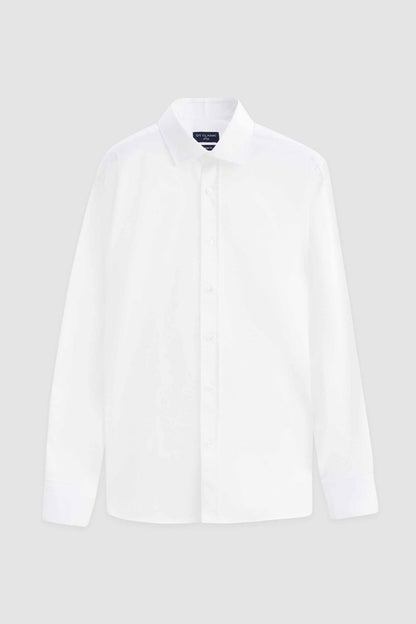Ds Damat Regular Fit Beyaz Düz Nano Care Gömlek