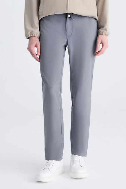 Ds Damat Slim Fit Gri Düz Jogger Pantolon
