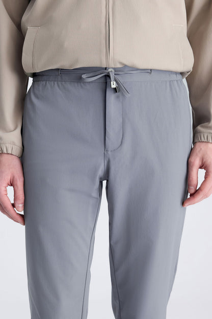Ds Damat Slim Fit Gri Düz Jogger Pantolon
