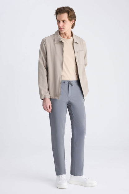 Ds Damat Slim Fit Gri Düz Jogger Pantolon