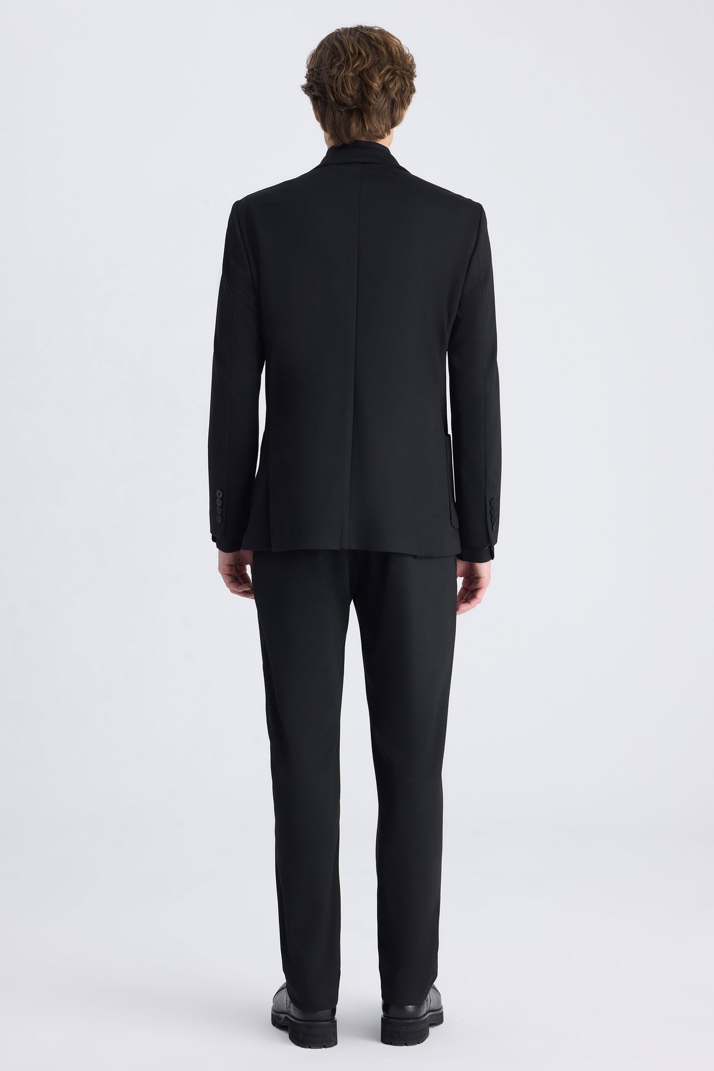 Ds Damat Slim Fit Siyah Baskılı Takim Elbise