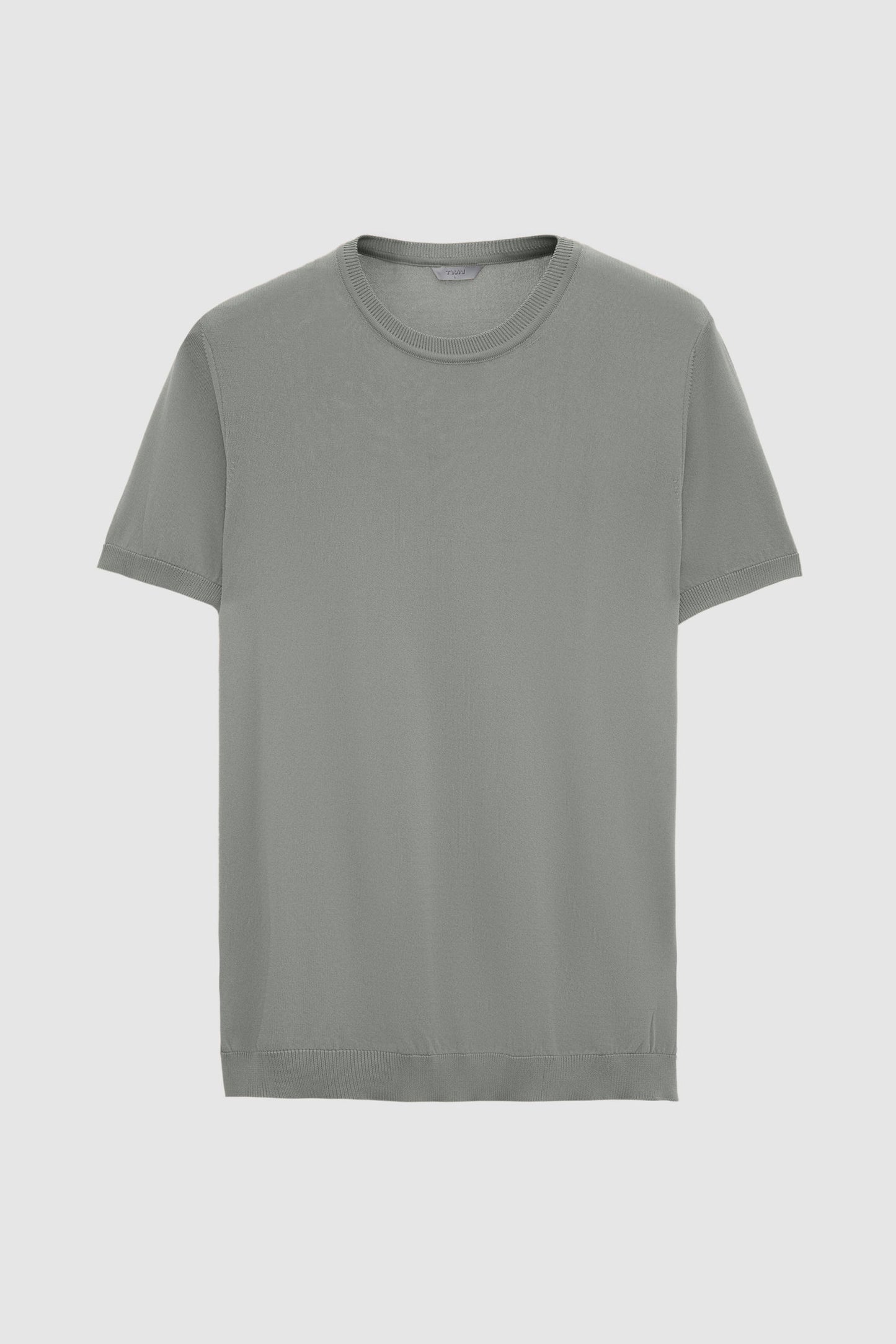 Twn Slim Fit Koyu Yosun Yazlık Rayon Triko T-shirt