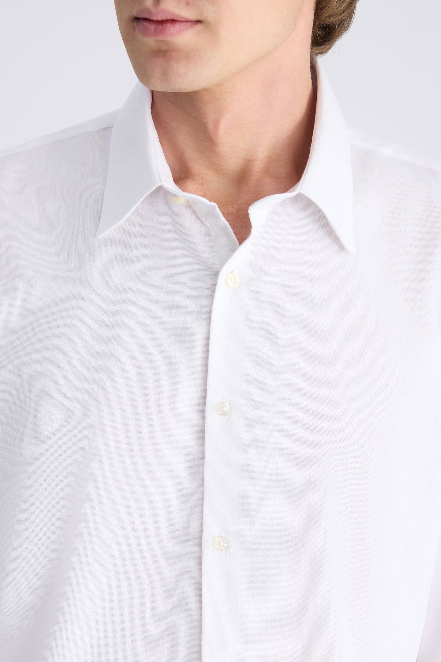Twn Slim Fit Beyaz Armürlü Gömlek