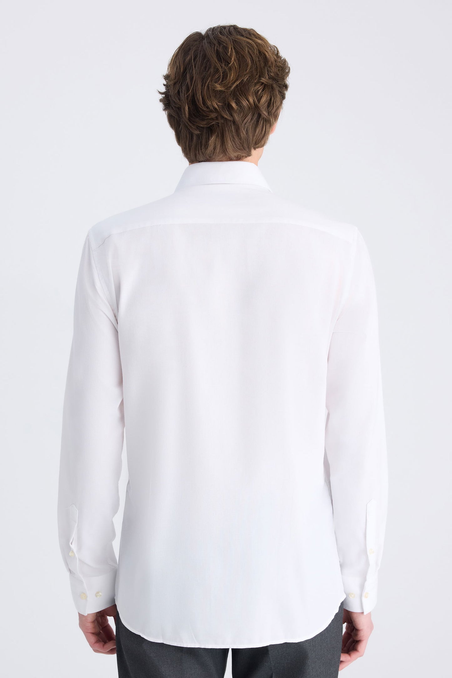 Twn Slim Fit Beyaz Armürlü Gömlek