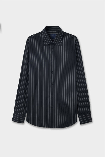 Ds Damat Slim Fit Siyah Armürlü Gömlek