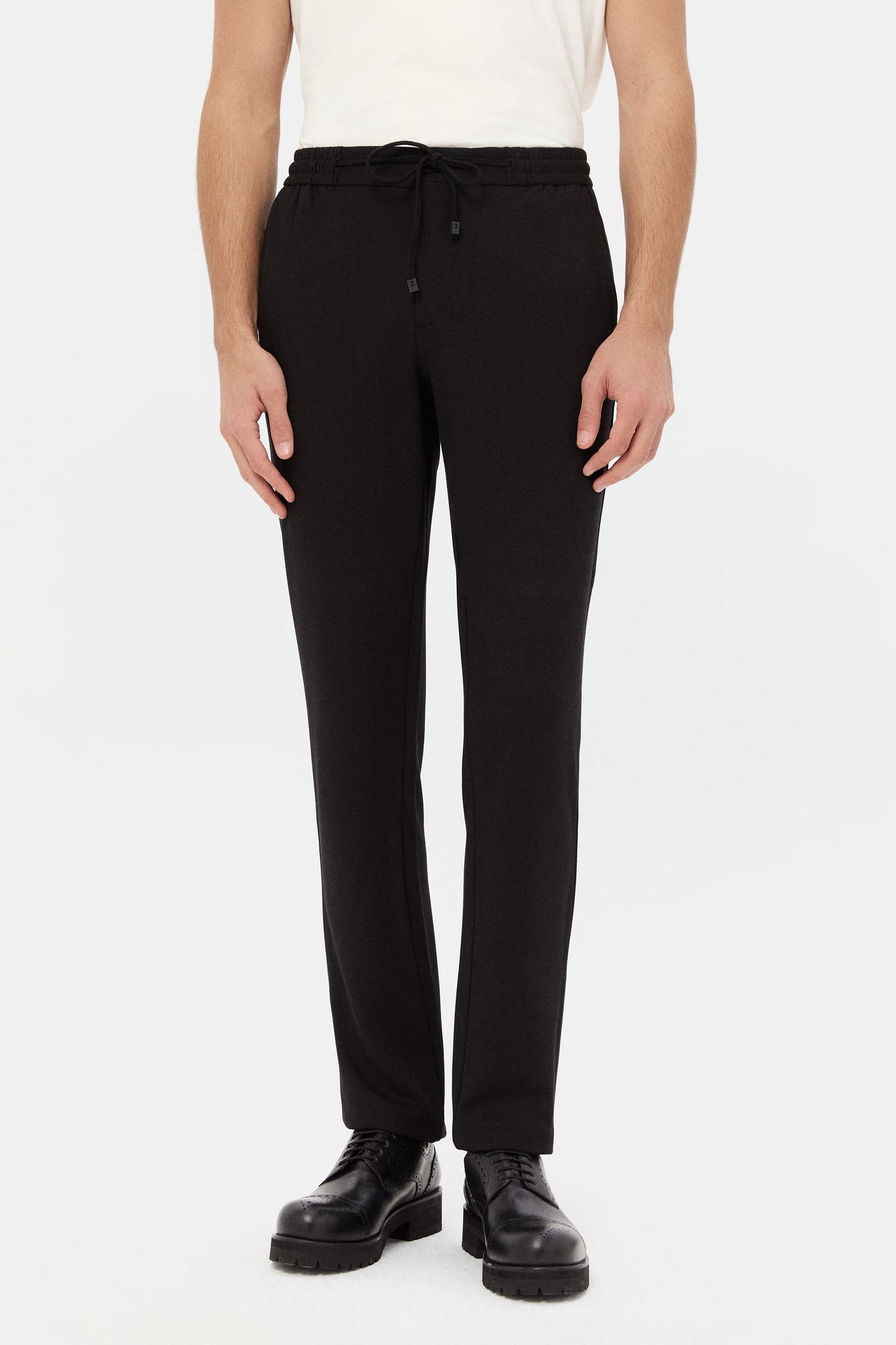 Ds Damat Slim Fit Siyah Armürlü Jogger Pantolon