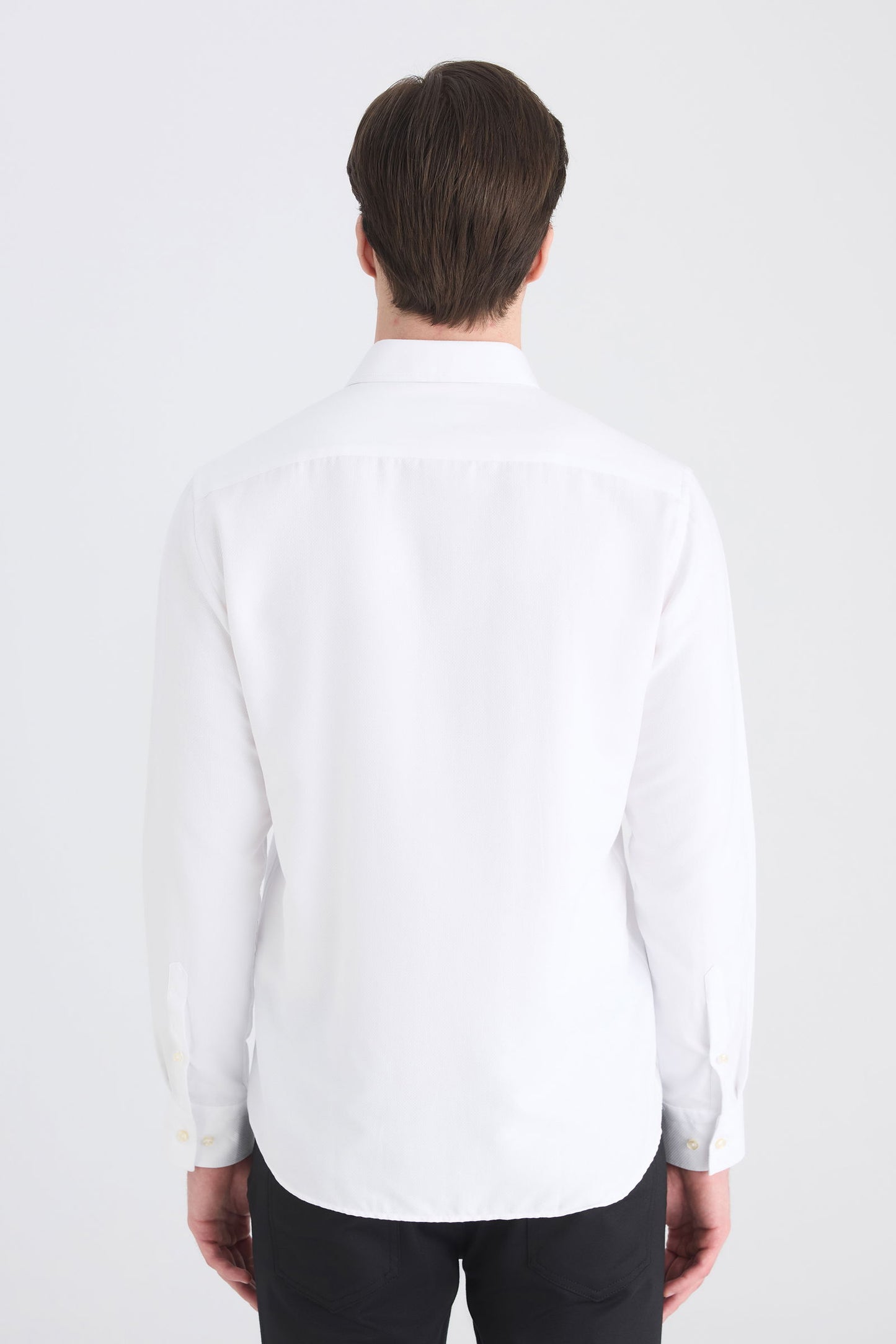 Twn Slim Fit Beyaz Armürlü Gömlek