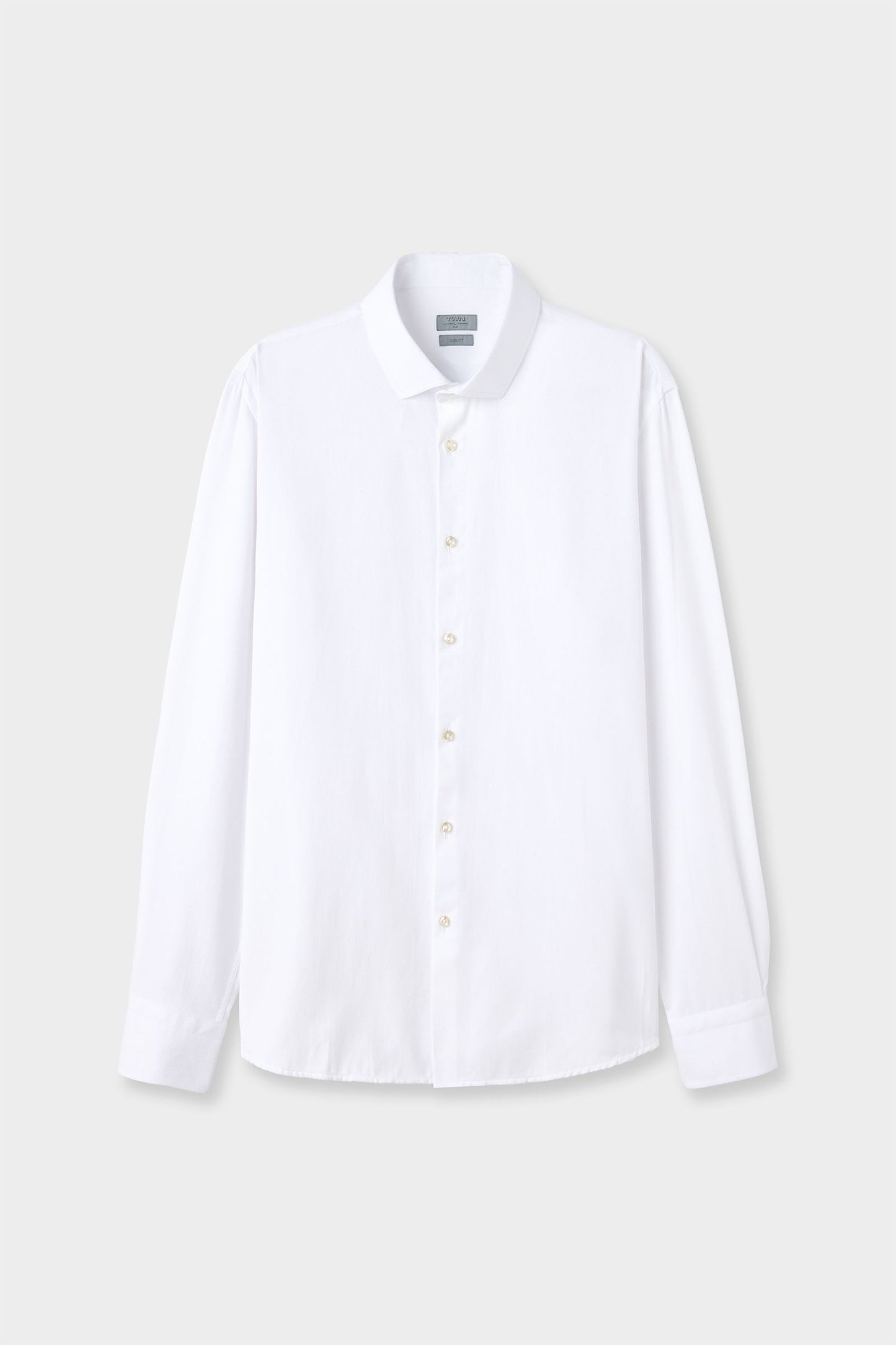 Twn Slim Fit Beyaz Armürlü Gömlek