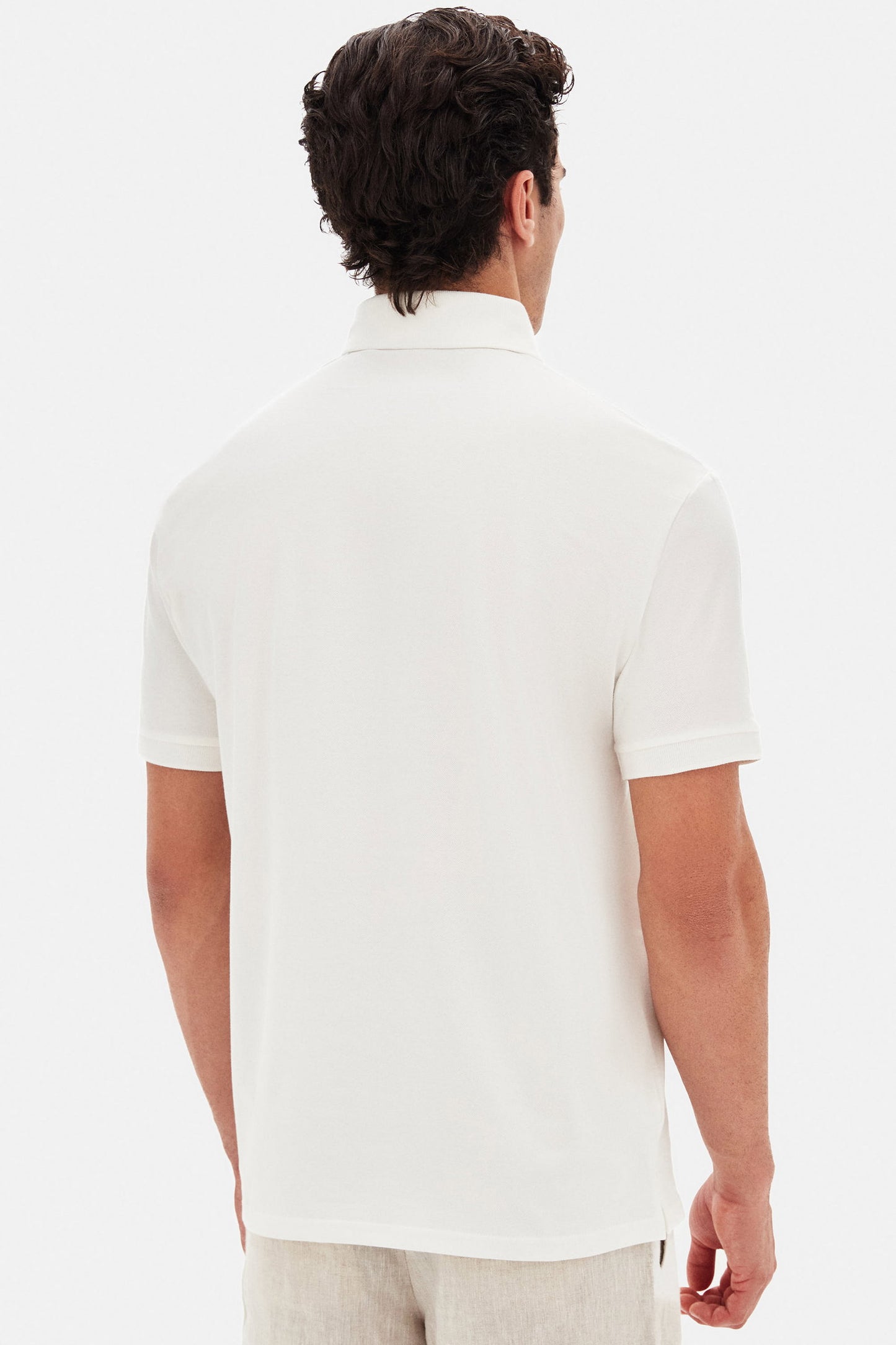 Twn Slim Fit Ekru Pike Dokulu Polo Tişört