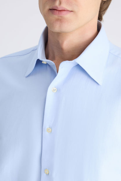 Ds Damat Slim Fit Mavi Armürlü Gömlek