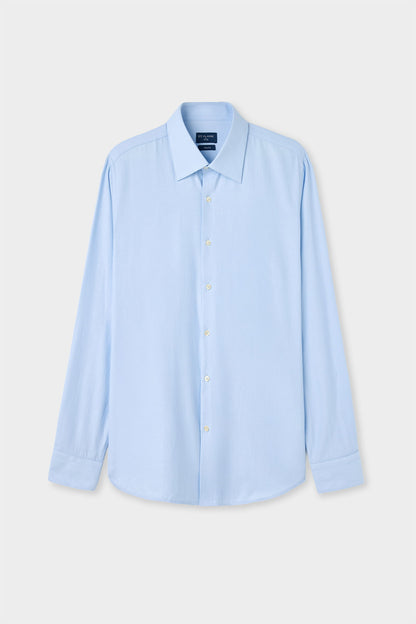 Ds Damat Slim Fit Mavi Armürlü Gömlek