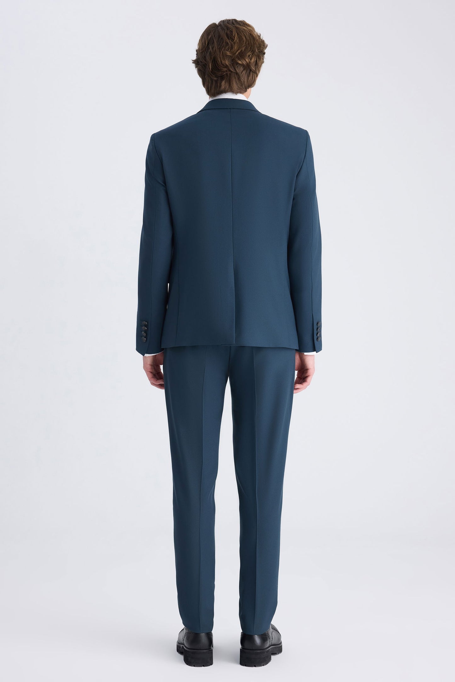 Twn Slim Fit Petrol Armürlü Takim Elbise
