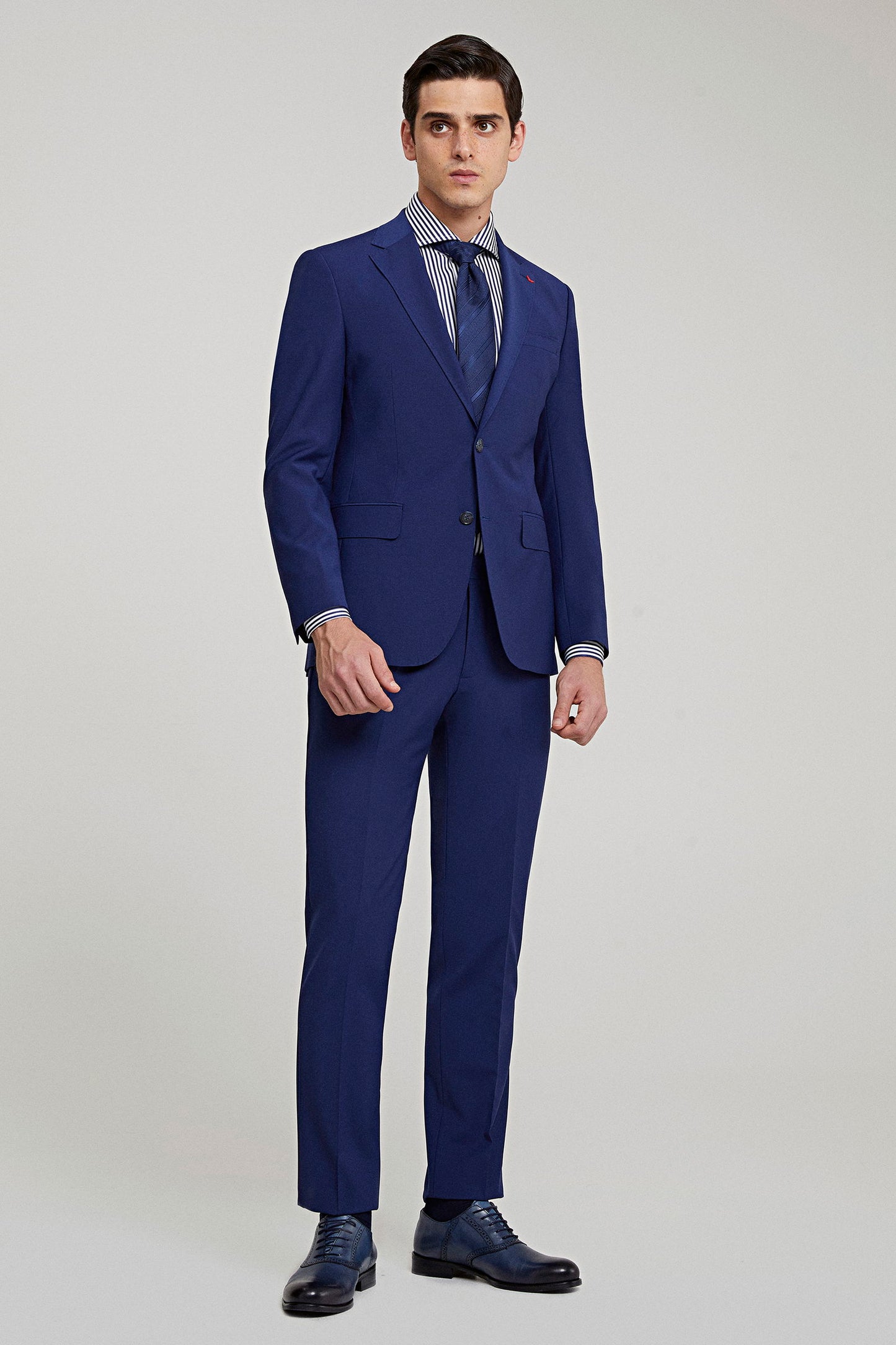 Ds Damat Slim Fit Saks Mavi Yünlü Travel Takim Elbise