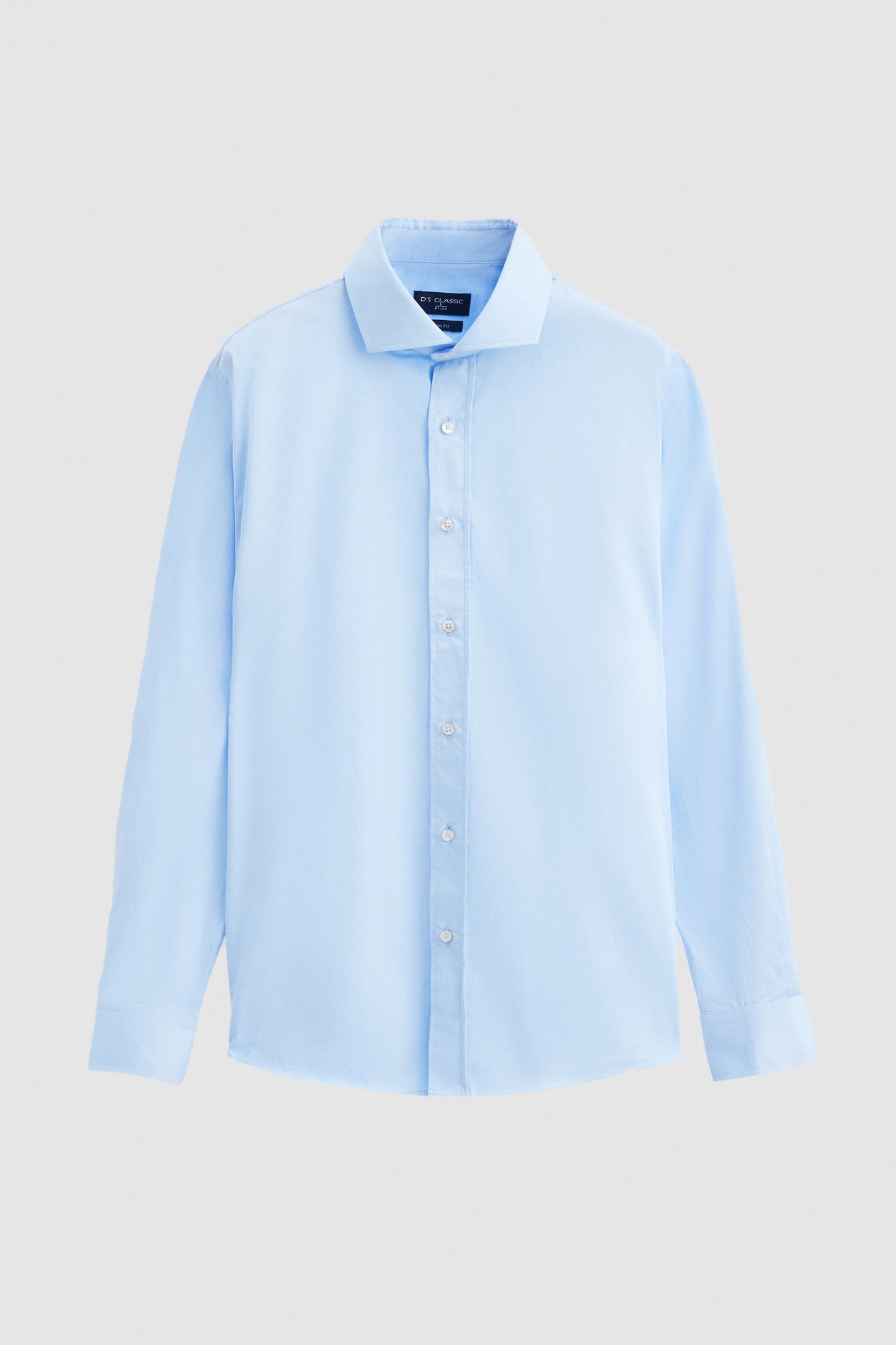 Ds Damat Slim Fit Mavi Düz Nano Care Gömlek