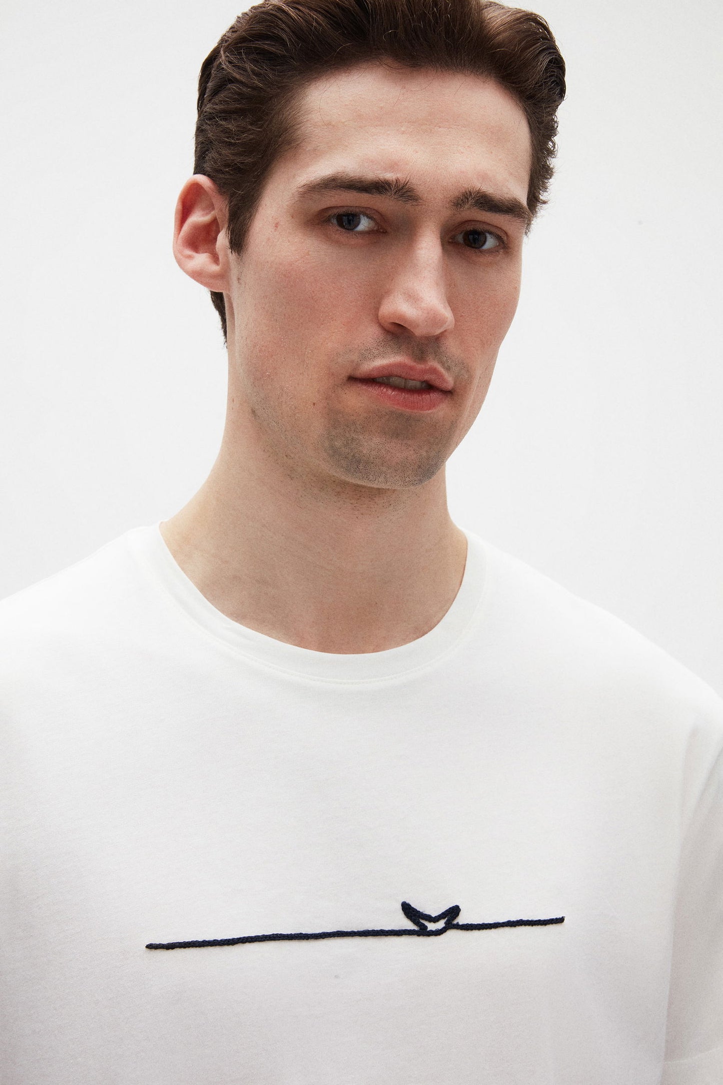 Ds Damat Regular Fit Ekru Düz T-shirt