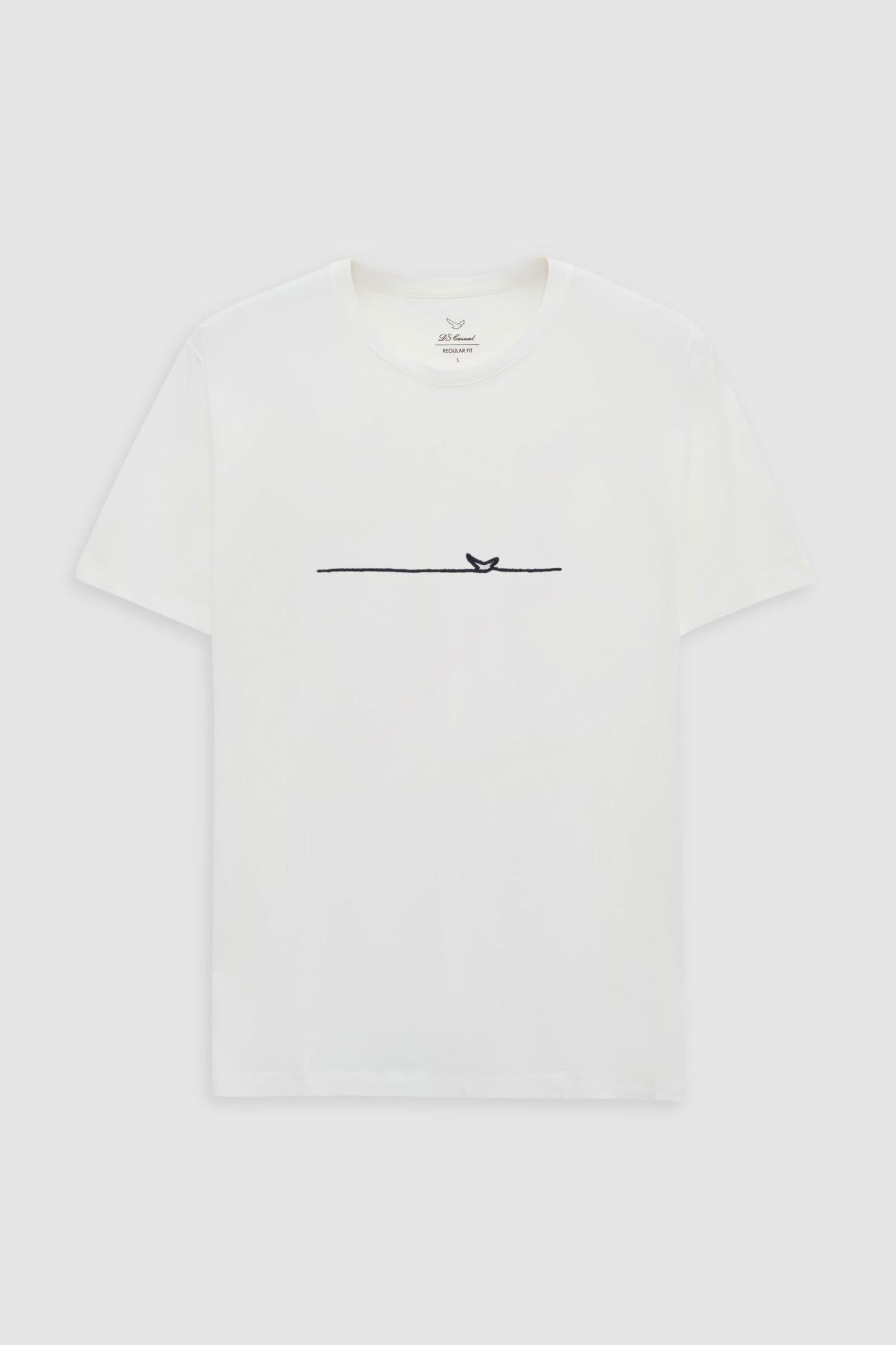 Ds Damat Regular Fit Ekru Düz T-shirt