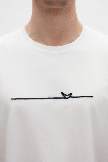 Ds Damat Regular Fit Ekru Düz T-shirt