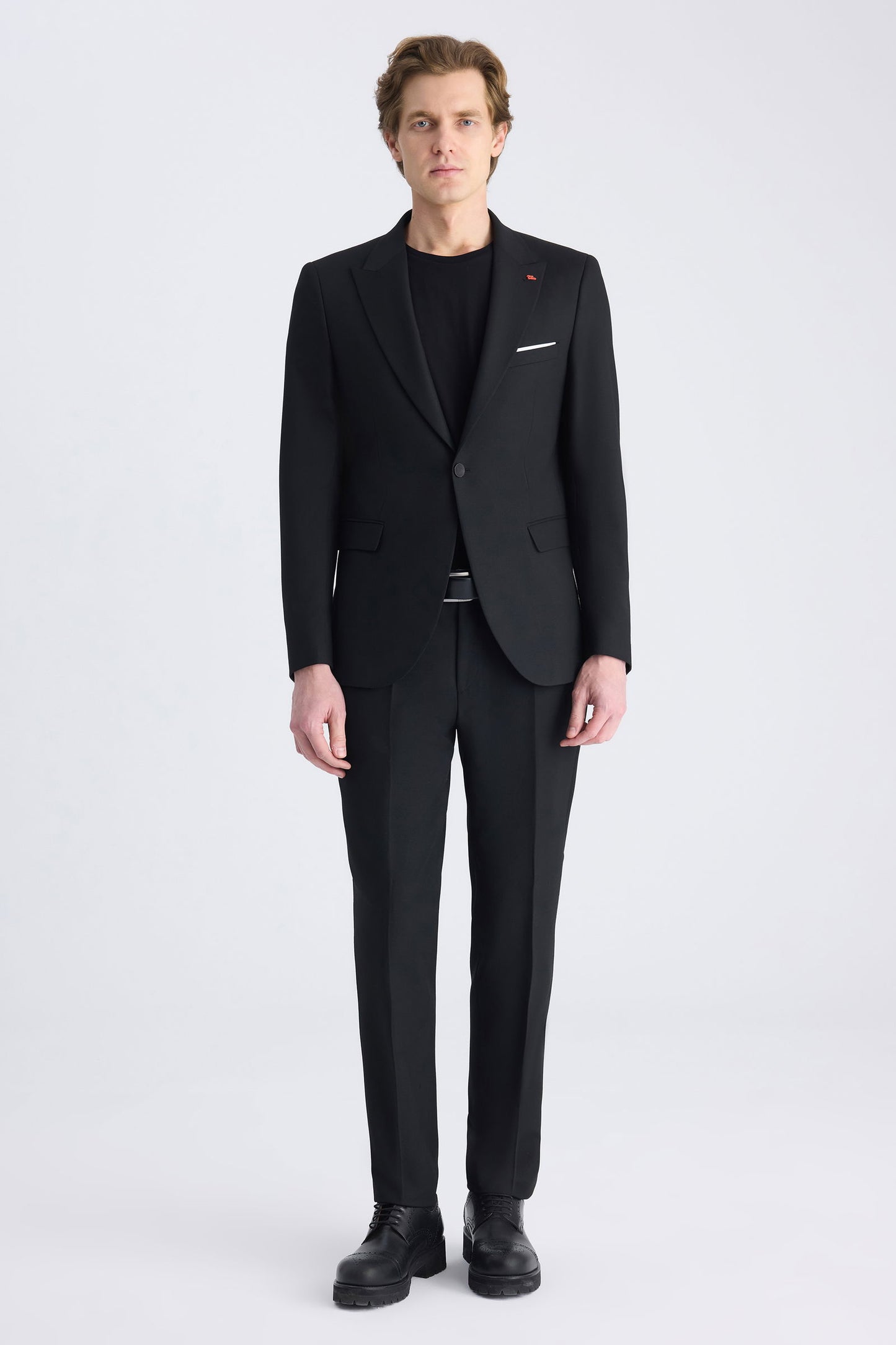 Twn Slim Fit Siyah Armürlü Takim Elbise
