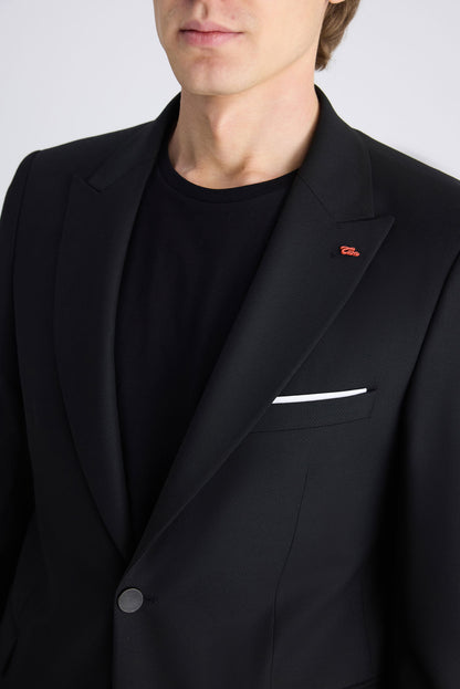 Twn Slim Fit Siyah Armürlü Takim Elbise