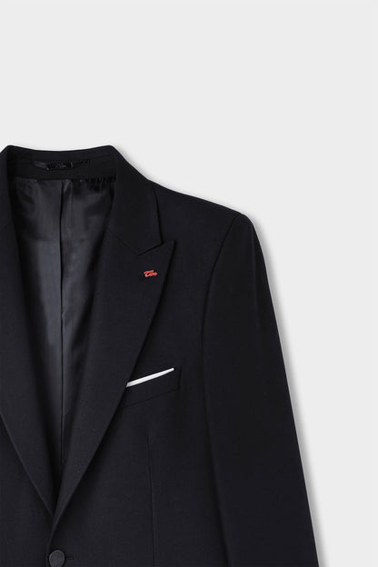 Twn Slim Fit Siyah Armürlü Takim Elbise