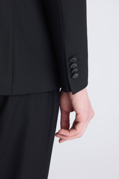 Twn Slim Fit Siyah Armürlü Takim Elbise