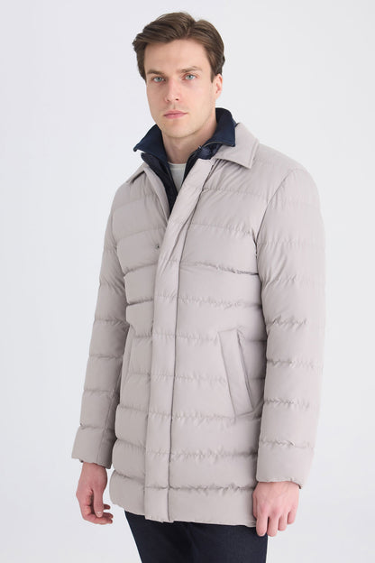 Ds Damat Regular Fit Taş Düz Mont