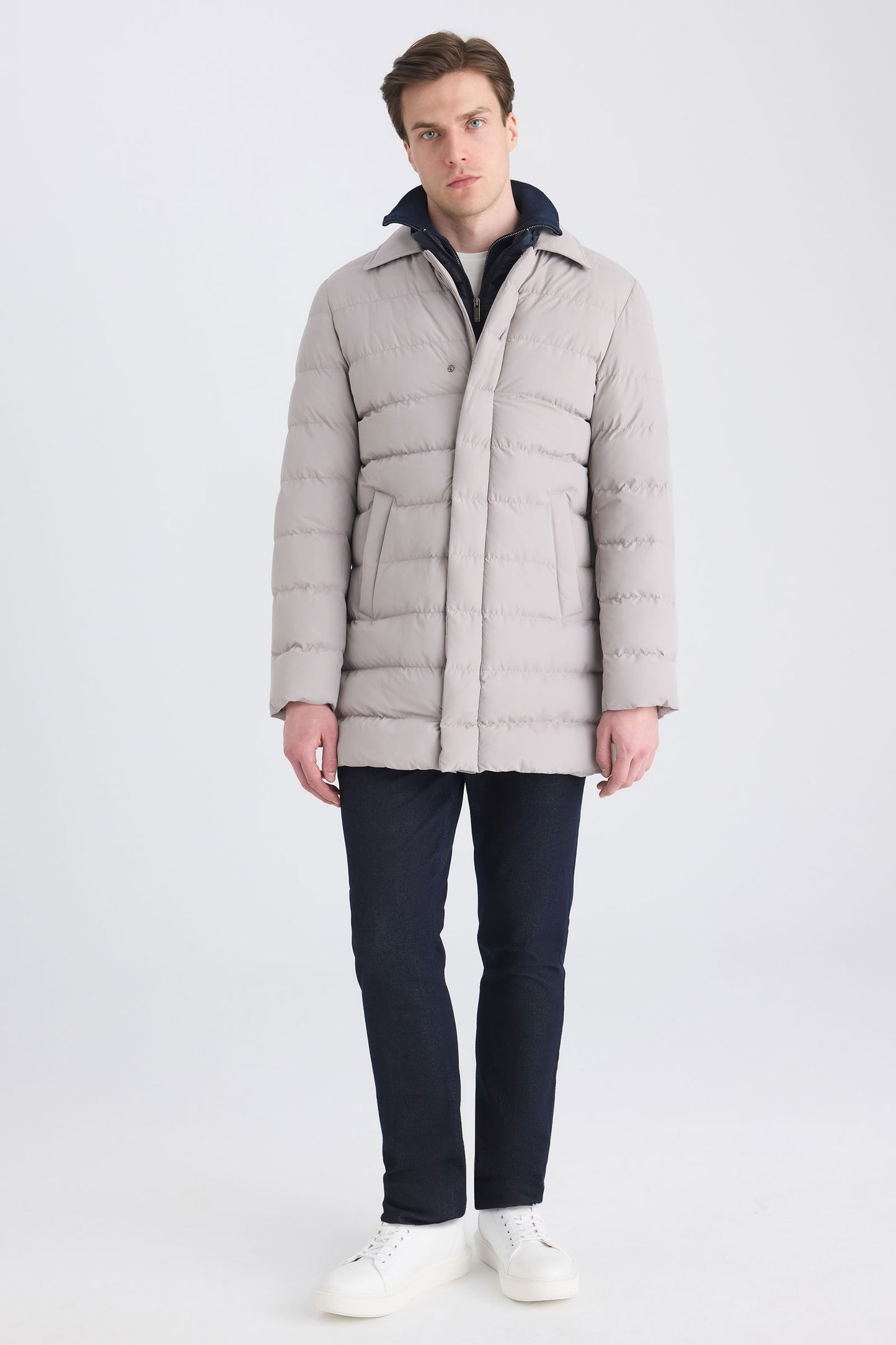 Ds Damat Regular Fit Taş Düz Mont
