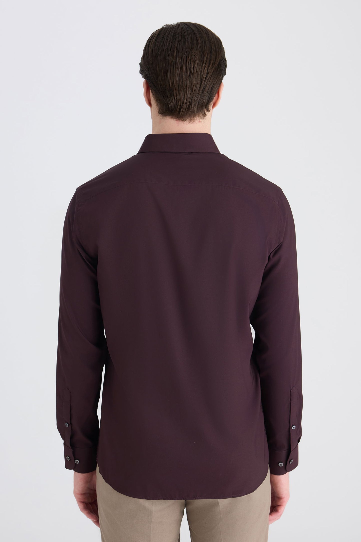 Twn Slim Fit Mürdüm Düz Gömlek