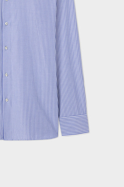 Ds Damat Slim Fit Lacivert Çizgili Gömlek
