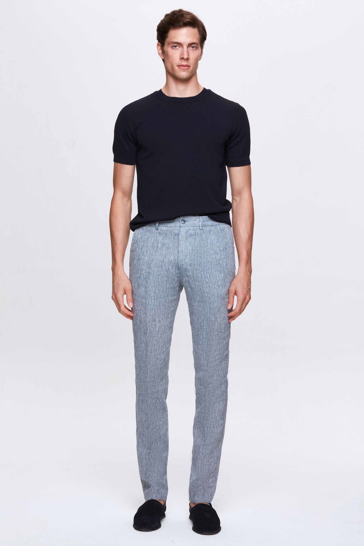 Twn Slim Fit Lacivert Yazlık Rayon Triko T-shirt