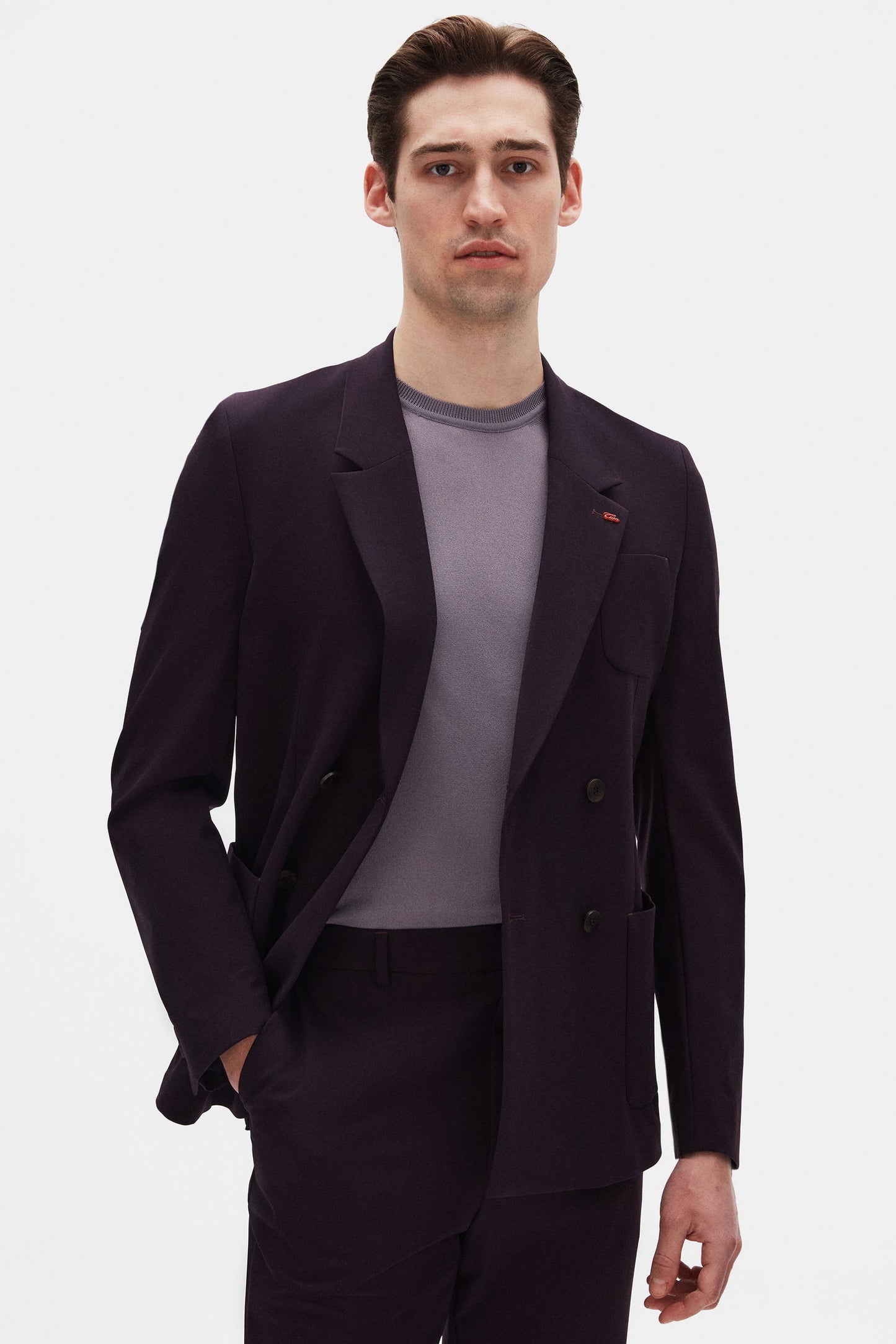 Twn Slim Fit Bordo Rpt Kruvaze Takim Elbise