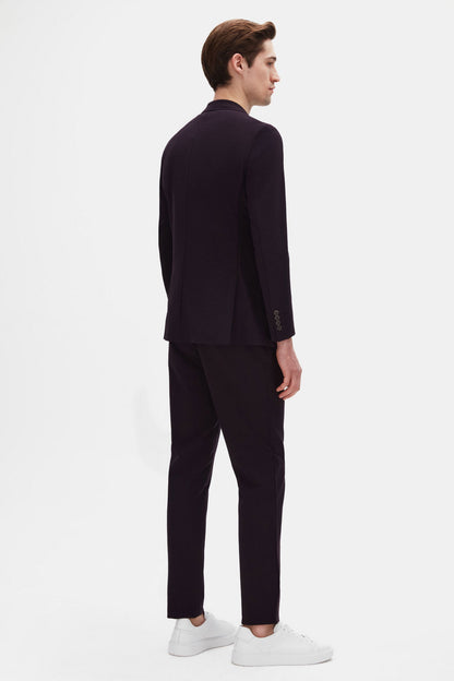 Twn Slim Fit Bordo Rpt Kruvaze Takim Elbise