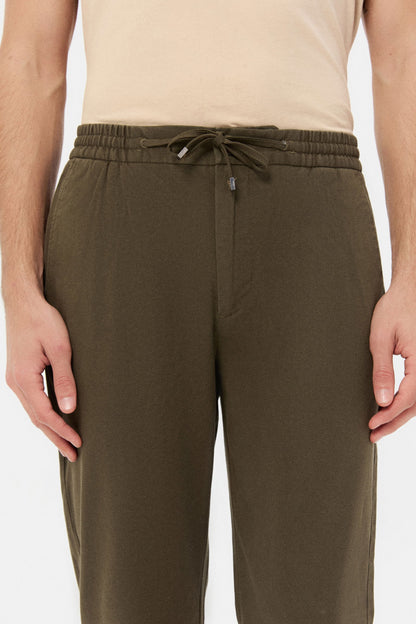 Ds Damat Relaxed Fit Haki Gabardin Jogger Pantolon