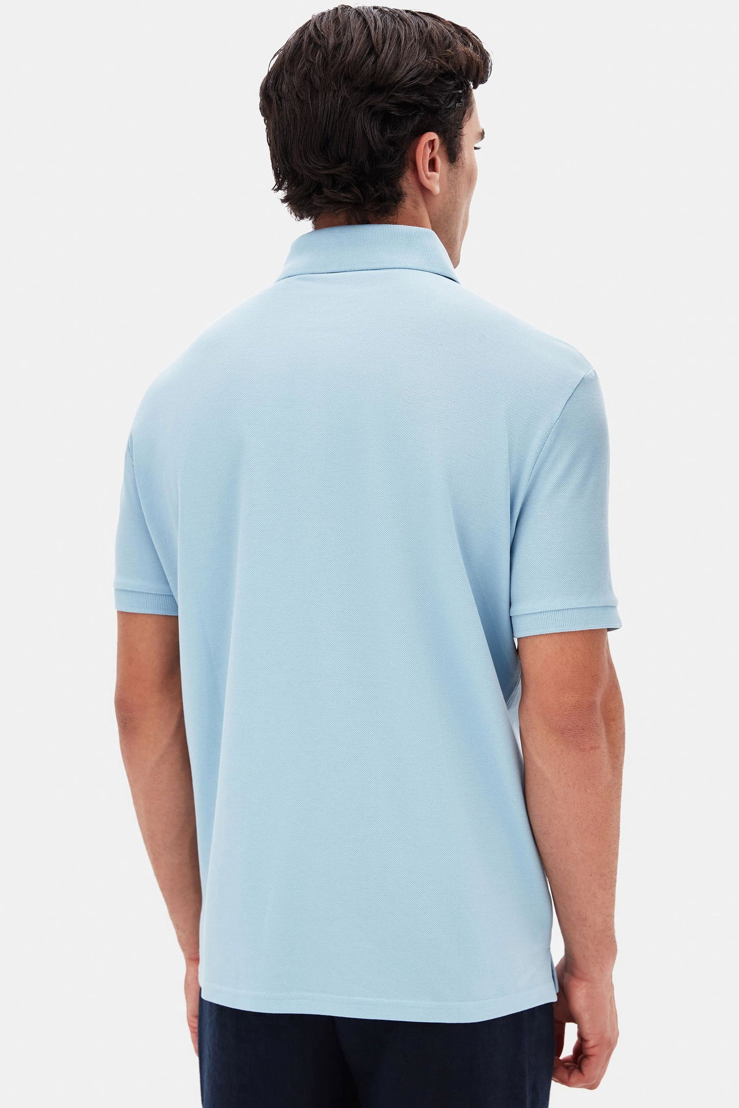 Ds Damat Regular Fit Açık Mavi Pike Dokulu %100 Pamuk Polo Tişört
