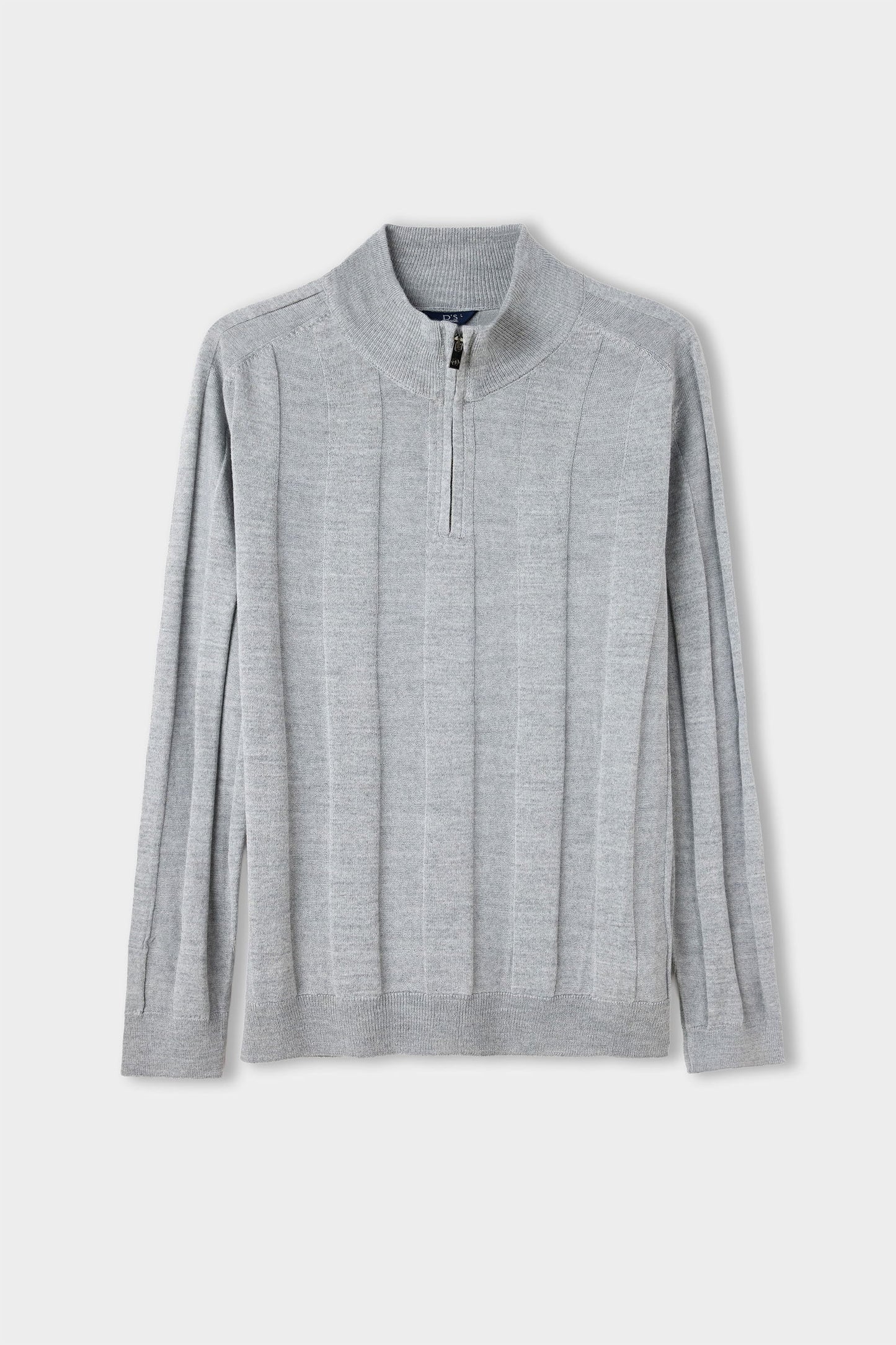 Ds Damat Regular Fit Gri Düz Örgü Kazak
