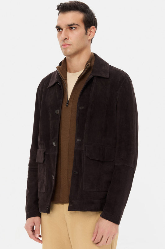 Ds Damat Regular Fit Kahverengi Deri Mont