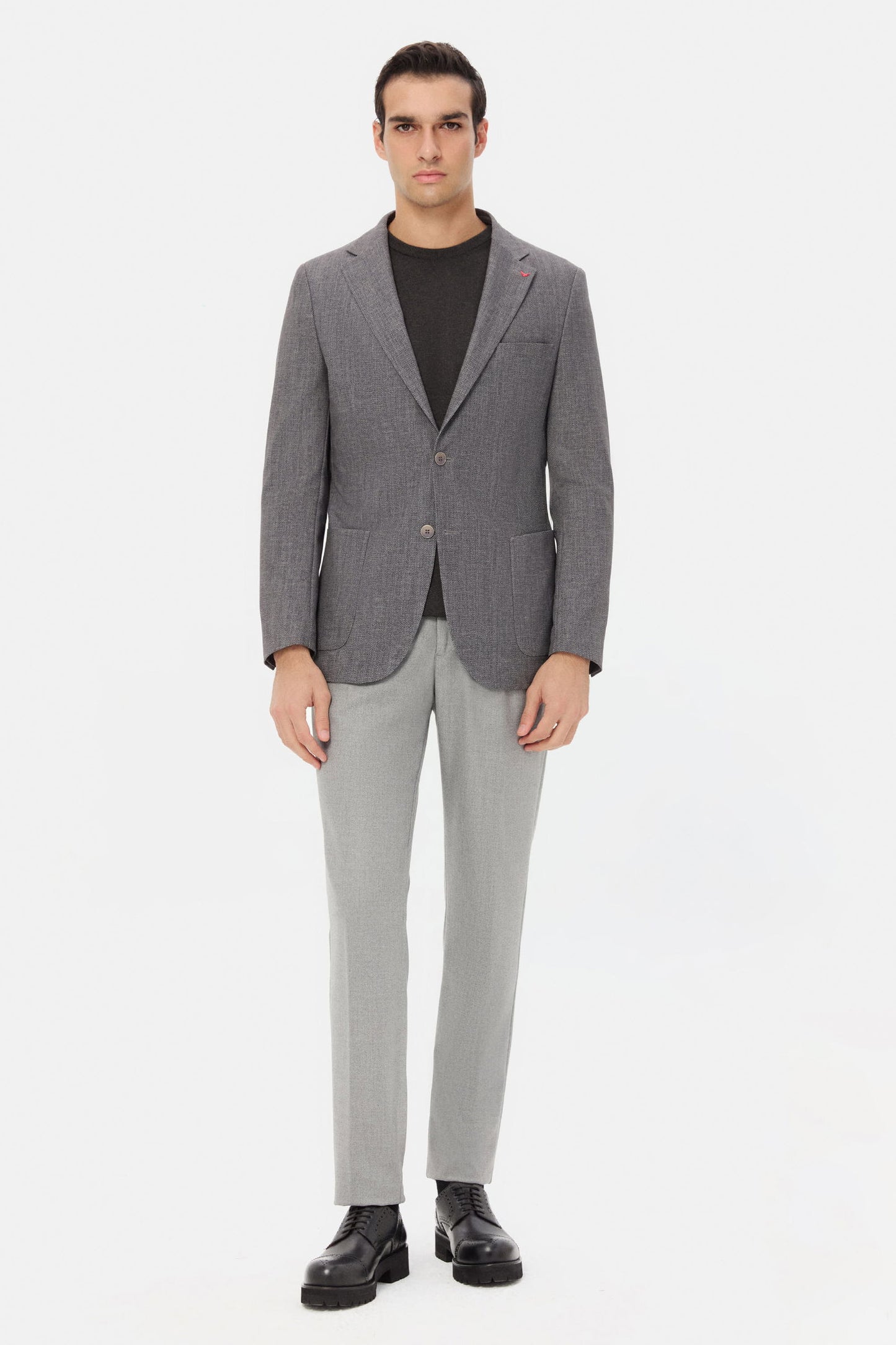 Ds Damat Regular Fit Gri Gabardin Jogger Pantolon
