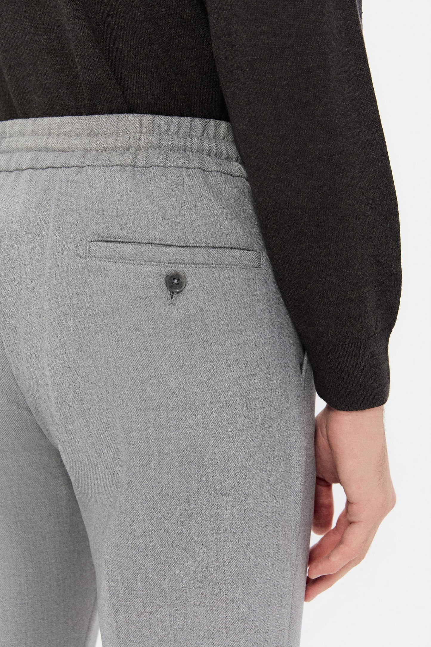 Ds Damat Regular Fit Gri Gabardin Jogger Pantolon