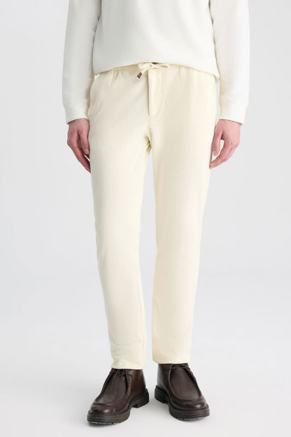 Ds Damat Relaxed Fit (pilesiz) Ekru Armürlü Jogger Pantolon