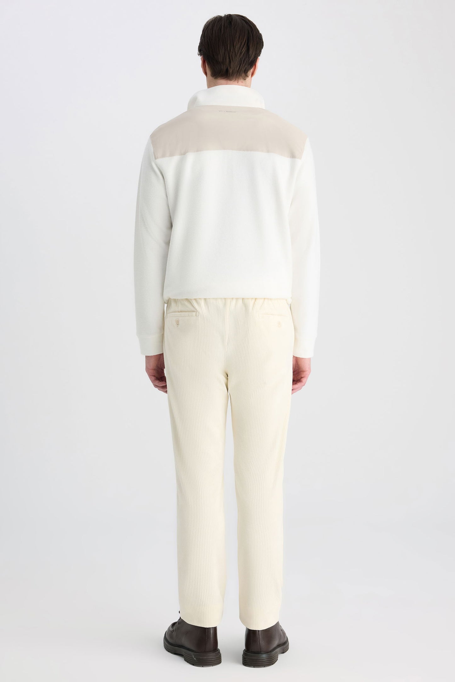 Ds Damat Relaxed Fit (pilesiz) Ekru Armürlü Jogger Pantolon