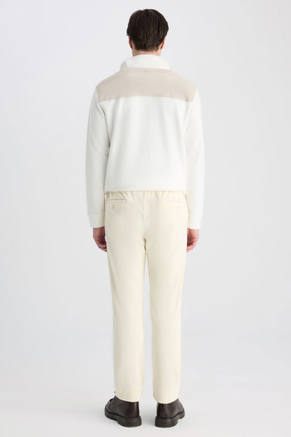 Ds Damat Relaxed Fit (pilesiz) Ekru Armürlü Jogger Pantolon