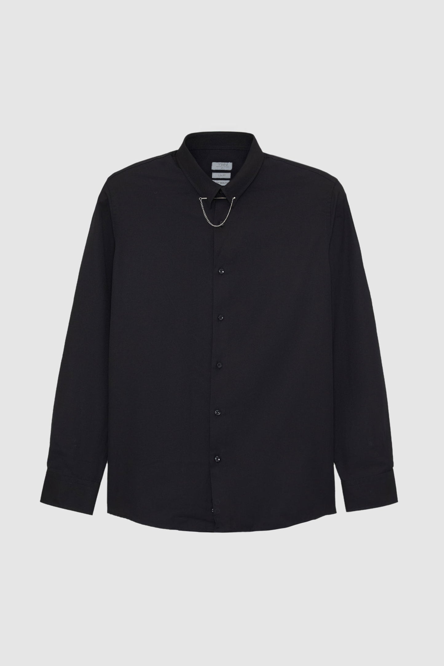 Twn Slim Fit Siyah Çizgili Gömlek