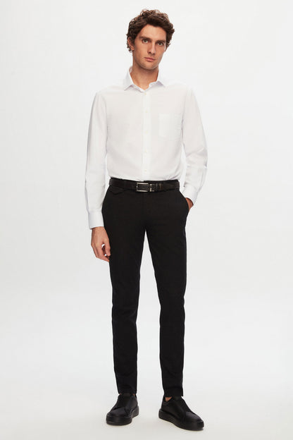 Ds Damat Regular Fit Beyaz Düz Gömlek