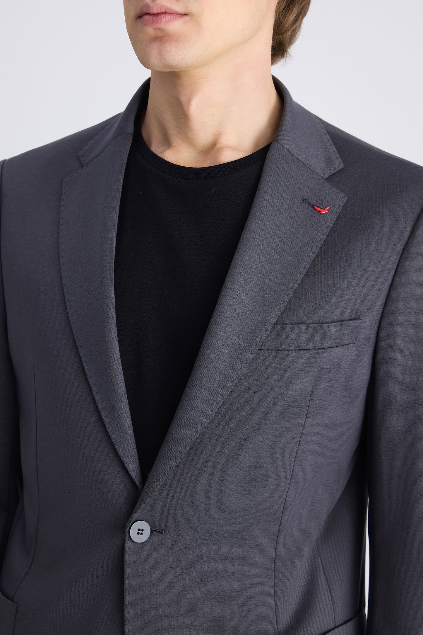 Ds Damat Slim Fit Antrasit Baskılı Takim Elbise