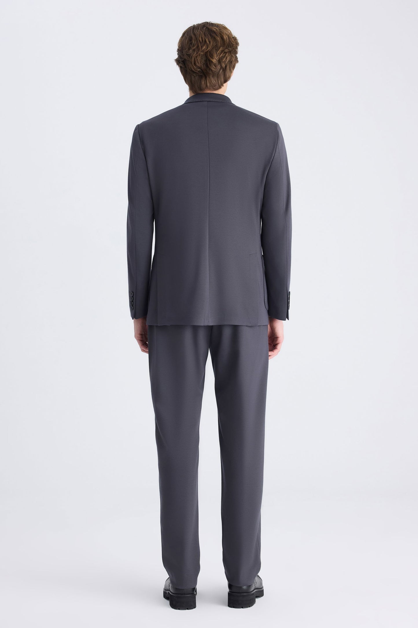Ds Damat Slim Fit Antrasit Baskılı Takim Elbise