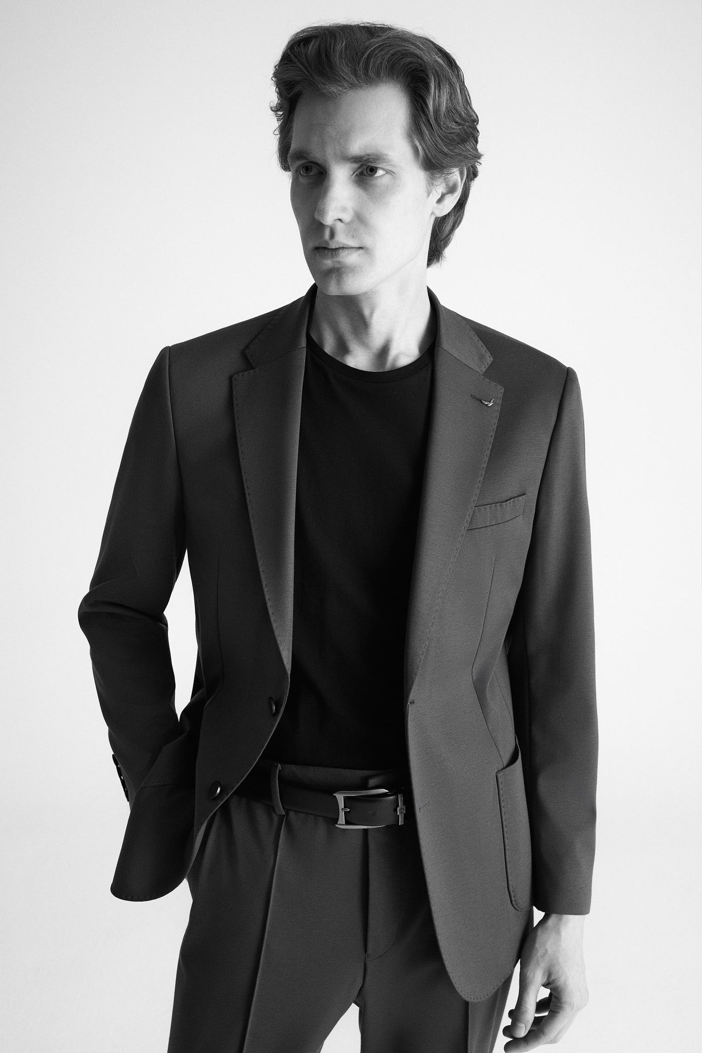 Ds Damat Slim Fit Antrasit Baskılı Takim Elbise